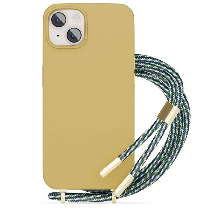 Kryt na mobil Epico Silicone Necklace na Apple iPhone 14 Pro Max béžový