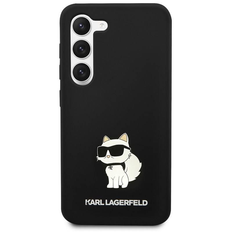 Kryt na mobil Karl Lagerfeld Liquid Silicone Choupette NFT na Samsung Galaxy S23 černý