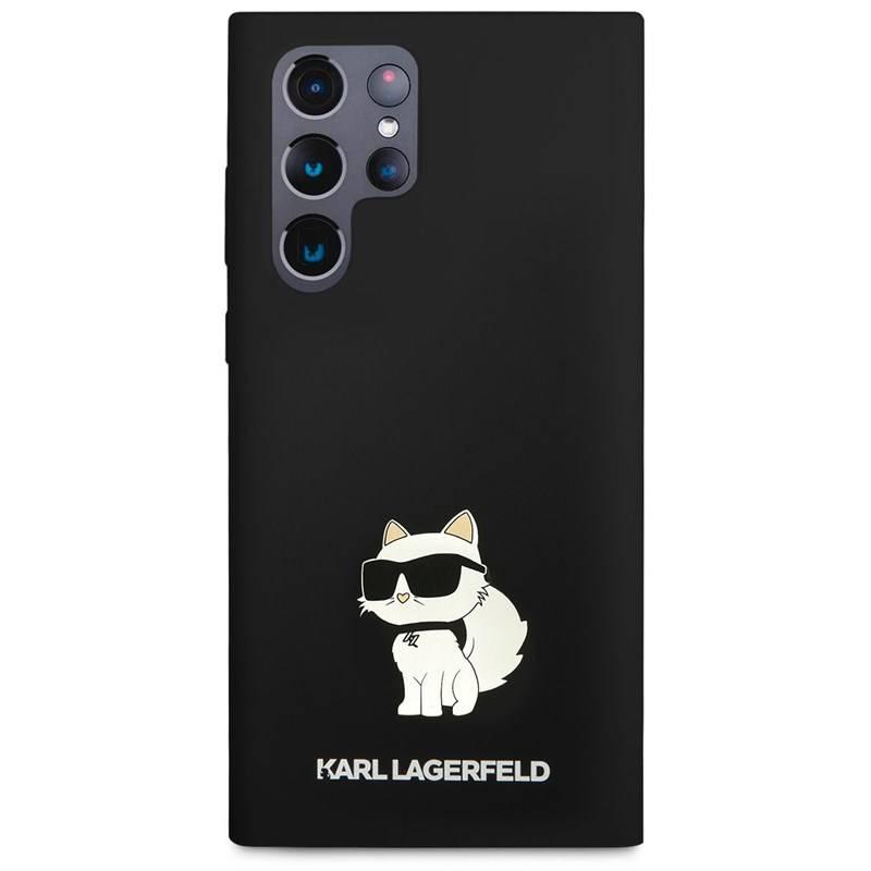 Kryt na mobil Karl Lagerfeld Liquid Silicone Choupette NFT na Samsung Galaxy S23 Ultra černý