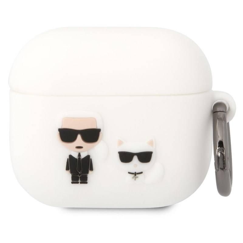 Pouzdro Karl Lagerfeld and Choupette na Airpods 3 bílé