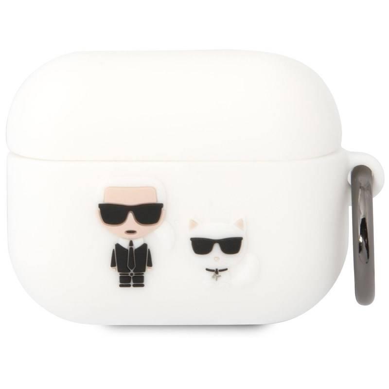 Pouzdro Karl Lagerfeld and Choupette na Airpods Pro bílé