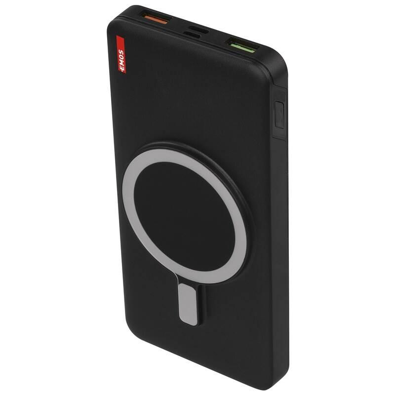 Powerbank EMOS WI 1022D, 10 000 mAh, 22,5 W Wireless černá