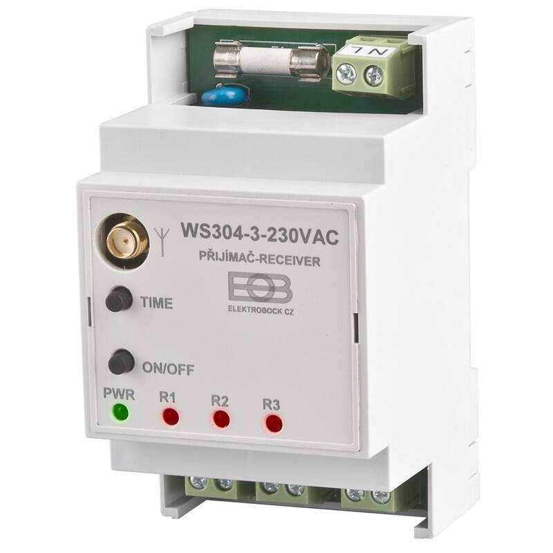 Přijímač Elektrobock WS304-3 230VAC, tří-kanálový, Přijímač, Elektrobock, WS304-3, 230VAC, tří-kanálový