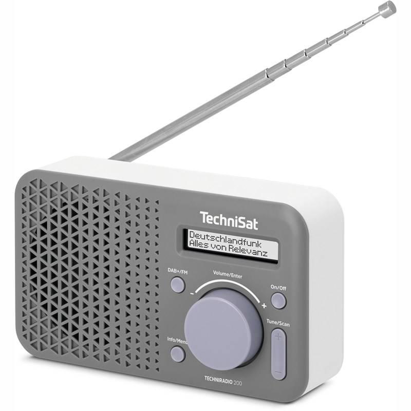 Radiopřijímač s DAB Technisat TechniRadio 200 šedý bílý