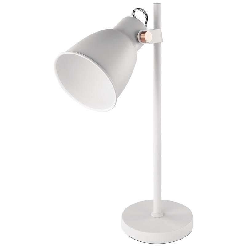 Stolní lampička EMOS JULIAN na žárovku E27 bílá