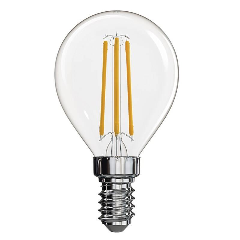 Žárovka LED EMOS Filament Mini Globe, 3,4W, E14, teplá bílá
