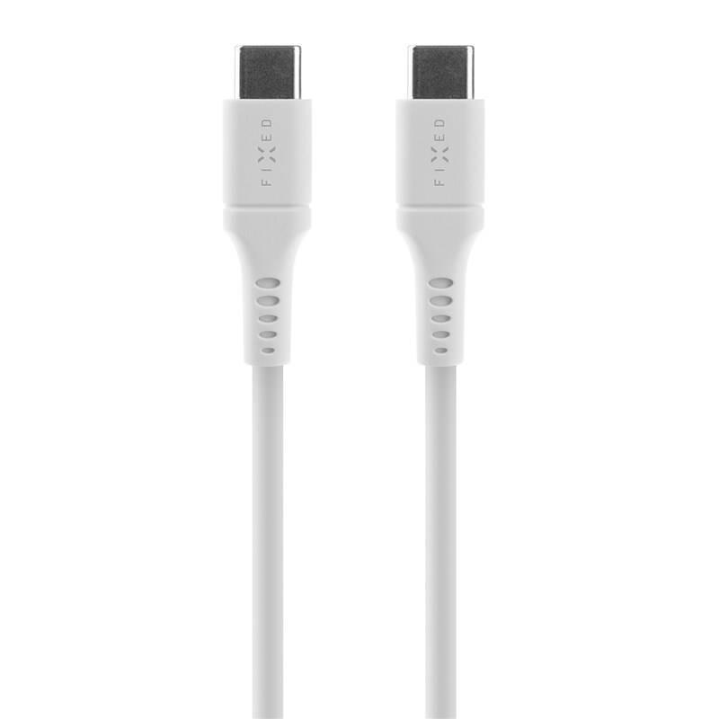 Kabel FIXED Liquid silicone USB-C USB-C s podporou PD, 60W, 2m bílý
