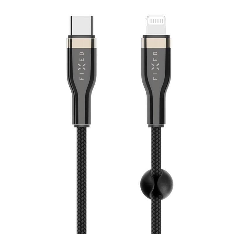 Kabel FIXED USB-C Lightning s podporou PD, MFI, 1,2m černý