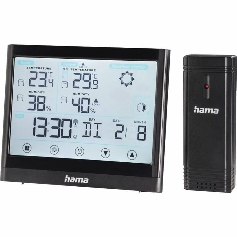 Meteorologická stanice Hama Full Touch černá, Meteorologická, stanice, Hama, Full, Touch, černá