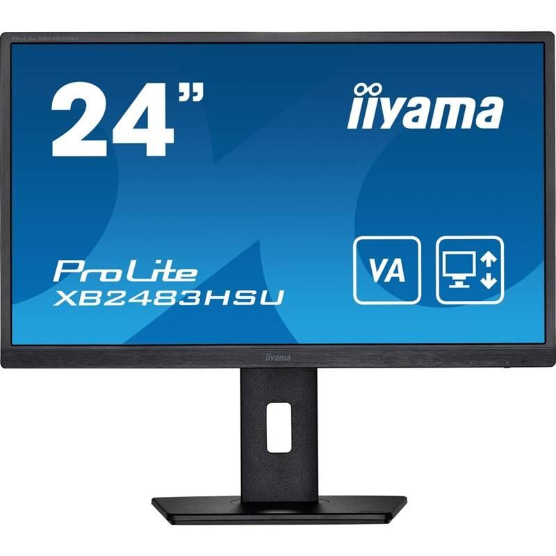 Monitor IIYAMA ProLite XB2483HSU-B5 černý, Monitor, IIYAMA, ProLite, XB2483HSU-B5, černý