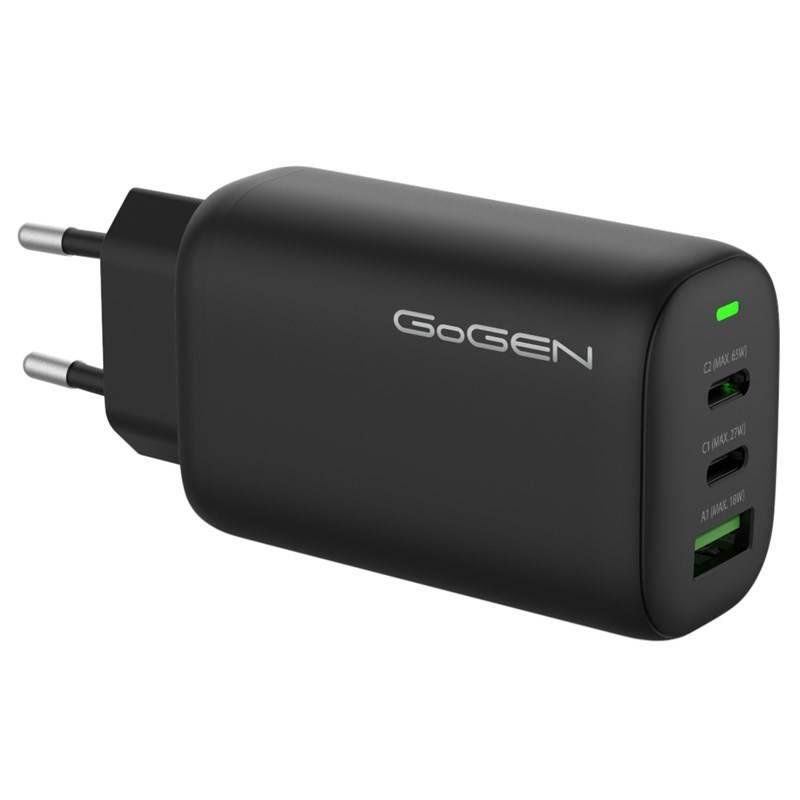 Nabíječka do sítě GoGEN ACHPD 365, 2xUSB-C, 1x USB-A, 65W černá