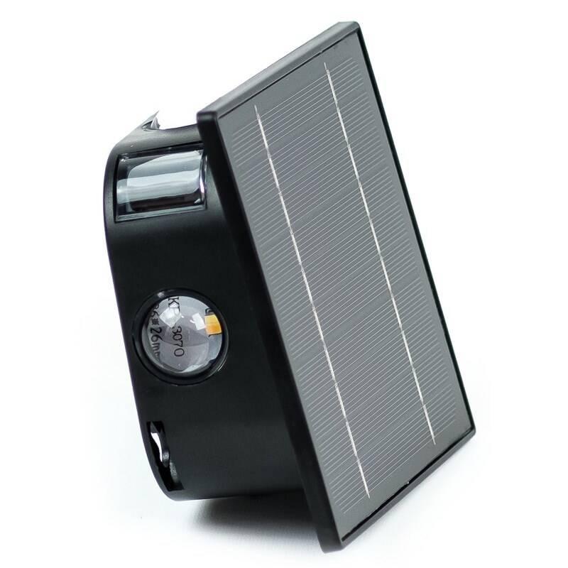 Nástěnné svítidlo IMMAX WALL, solární, se světelným čidlem, 2 W černé