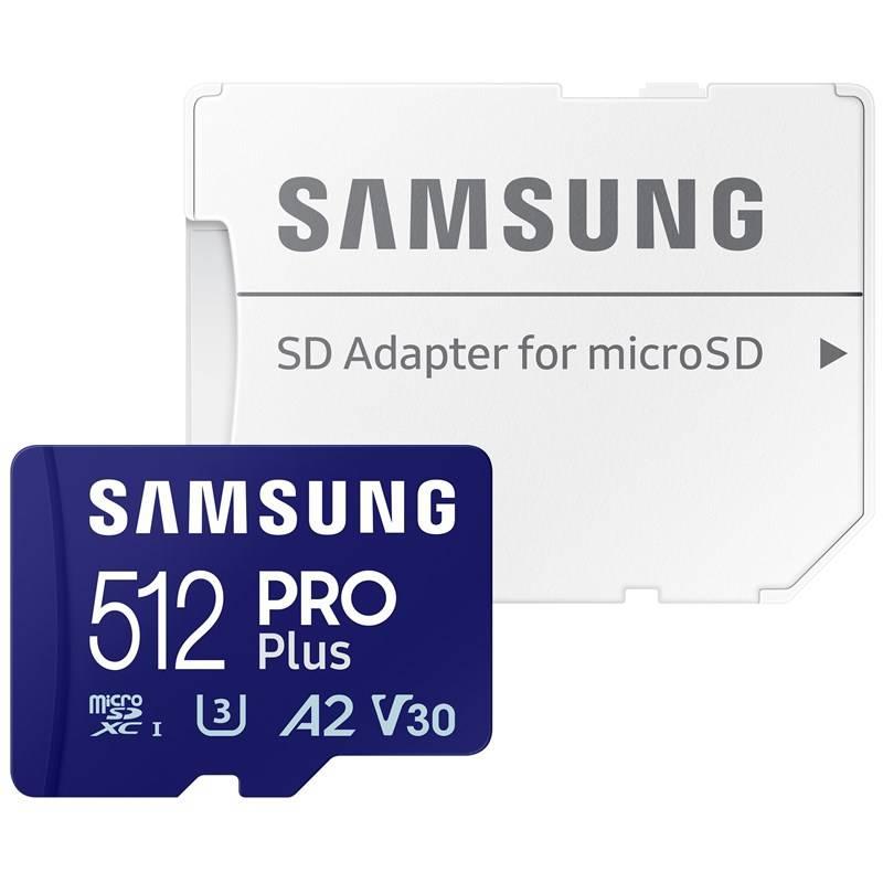 Paměťová karta Samsung PRO Plus MicroSDXC 512GB SD adapter, Paměťová, karta, Samsung, PRO, Plus, MicroSDXC, 512GB, SD, adapter