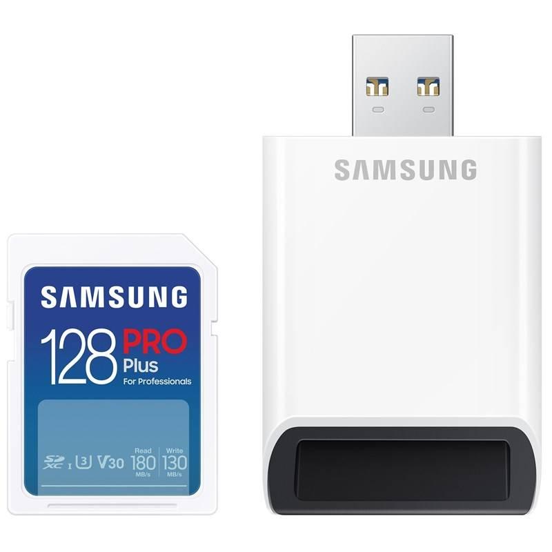 Paměťová karta Samsung PRO Plus SDXC 128GB USB adaptér, Paměťová, karta, Samsung, PRO, Plus, SDXC, 128GB, USB, adaptér