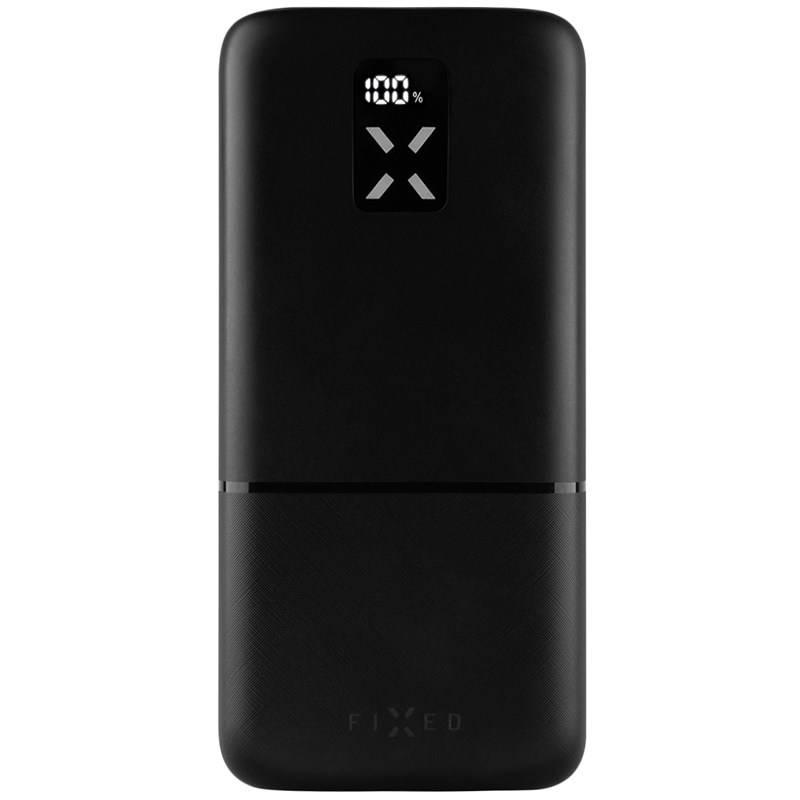 Powerbank FIXED Zen 30 s LCD displejem a výstupem PD 20W, 30 000 mAh černá