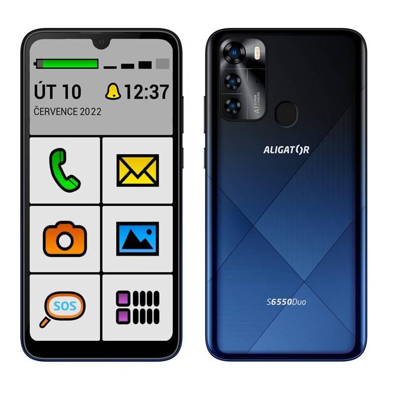 Mobilní telefon Aligator S6550 Senior modrý