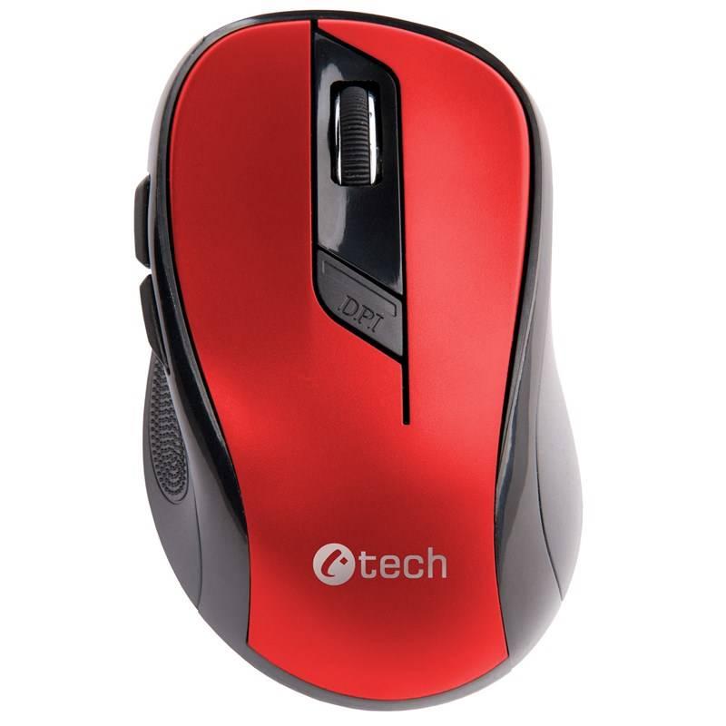 Myš C-Tech WLM-02 černá červená, Myš, C-Tech, WLM-02, černá, červená