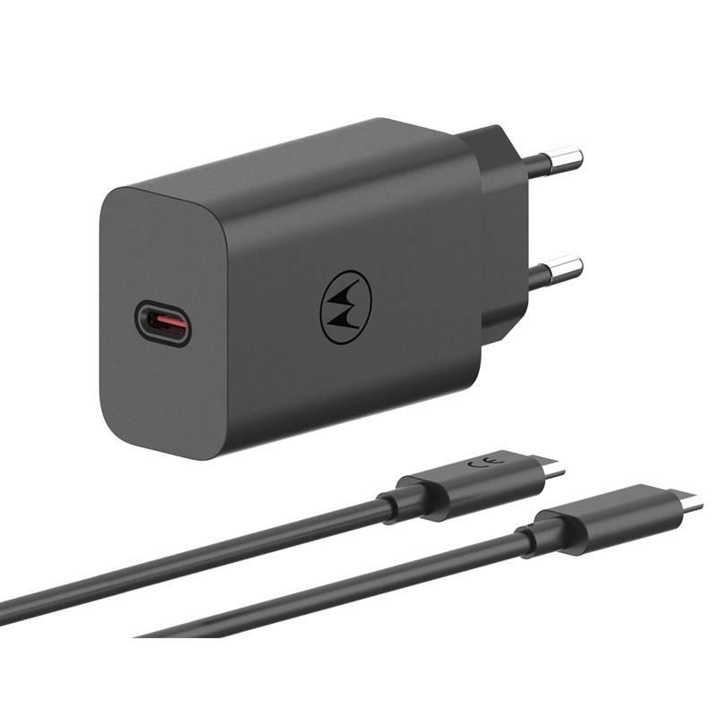 Nabíječka do sítě Motorola TurboPower 68W, 1x USB-C USB-C kabel 1m černá, Nabíječka, do, sítě, Motorola, TurboPower, 68W, 1x, USB-C, USB-C, kabel, 1m, černá