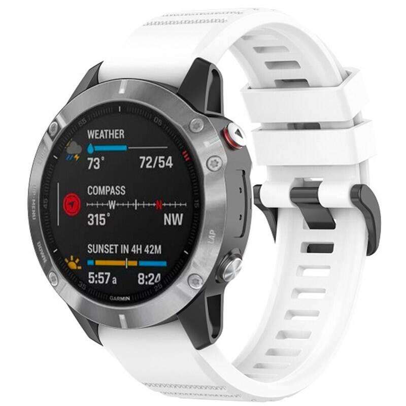 Řemínek FIXED Silicone Strap na Garmin QuickFit 26 mm bílý