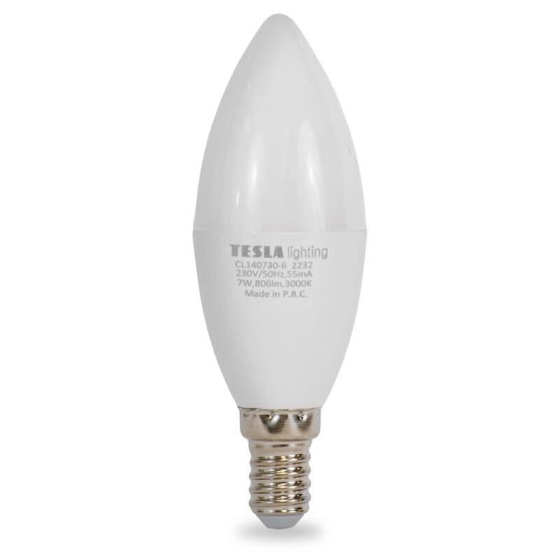 Žárovka LED Tesla svíčka, E14, 7W,
