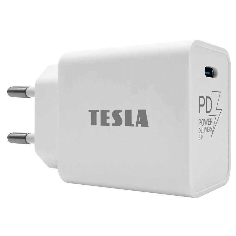 Nabíječka do sítě Tesla Power Charger T100, USB-C PD 3.0, 20 W bílá