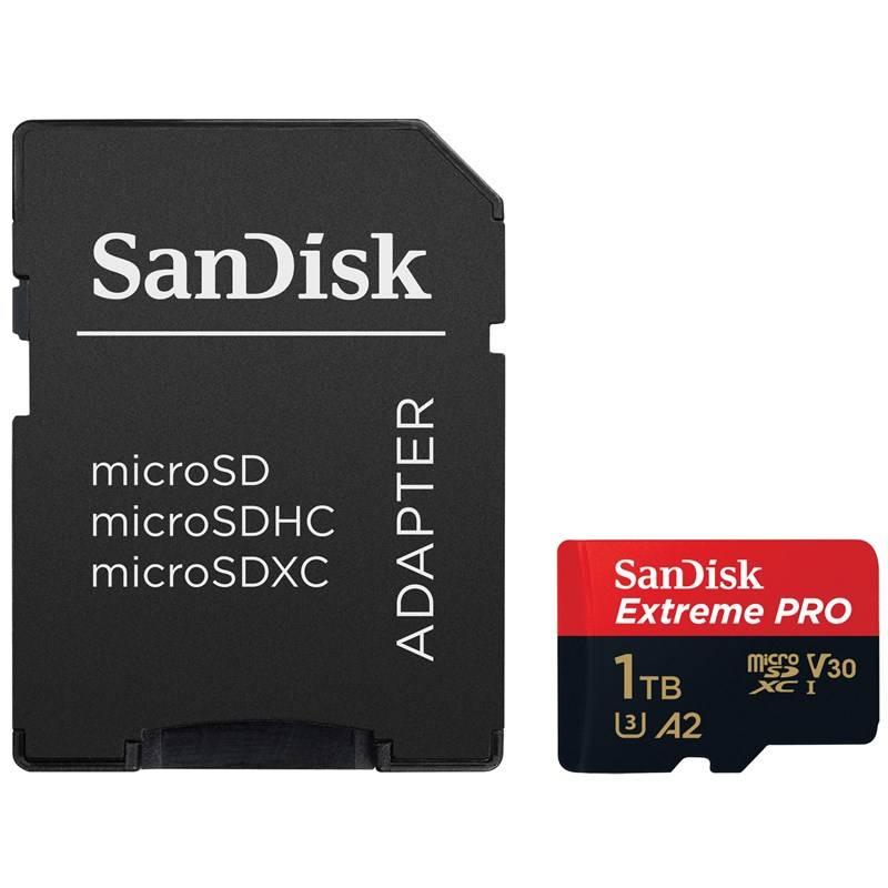 Paměťová karta SanDisk Micro SDXC Extreme Pro 1 TB UHS-I U3 adaptér, Paměťová, karta, SanDisk, Micro, SDXC, Extreme, Pro, 1, TB, UHS-I, U3, adaptér