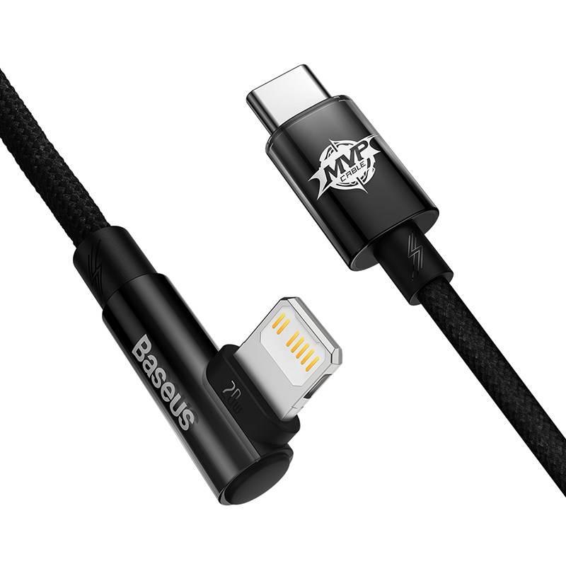 Kabel Baseus USB-C Lightning, 20W, 1m černý, Kabel, Baseus, USB-C, Lightning, 20W, 1m, černý