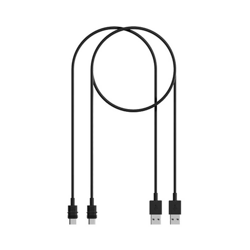 Kabel Quad Lock USB-A USB-C, 1,5 m 0,5 m černý