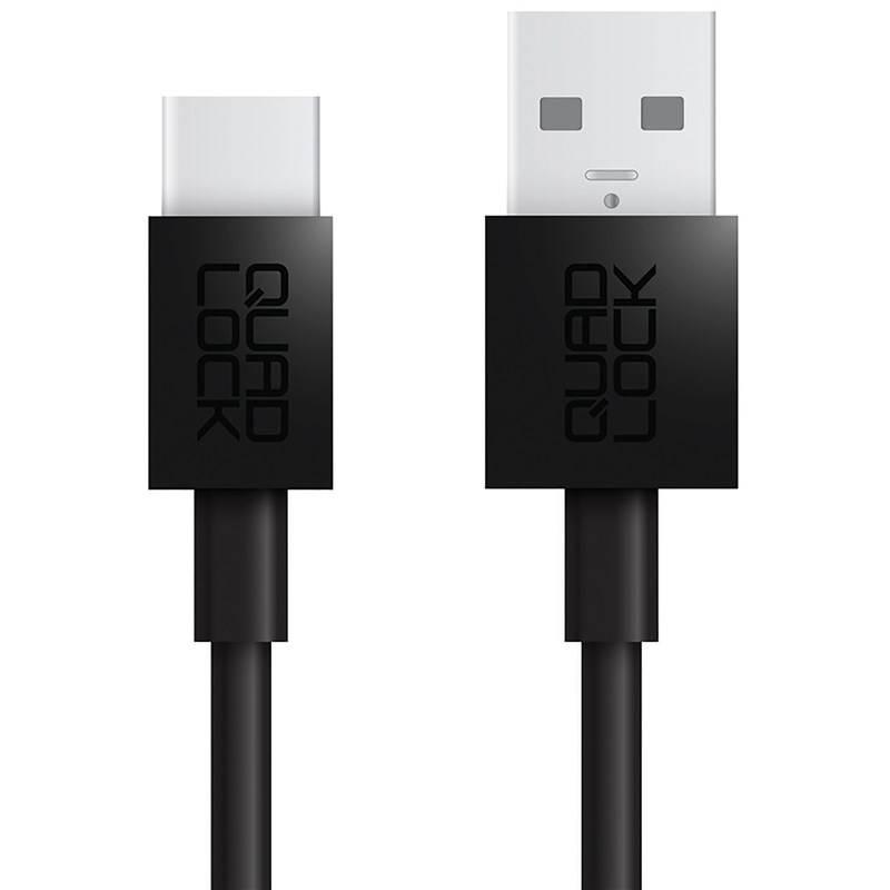 Kabel Quad Lock USB-A USB-C, 1,5 m černý