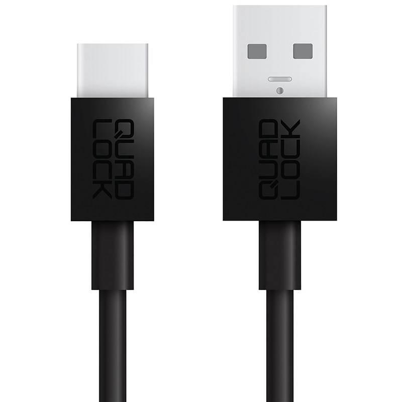 Kabel Quad Lock USB-A USB-C, 2 m černý