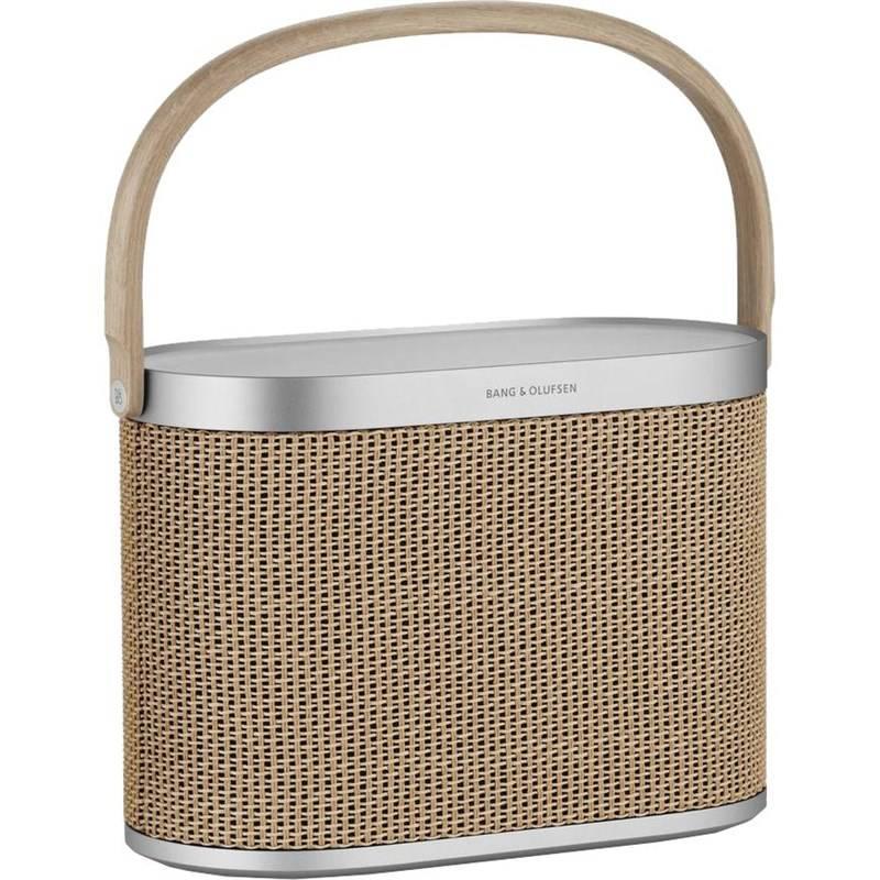 Přenosný reproduktor Bang & Olufsen BeoSound A5 stříbrný béžový, Přenosný, reproduktor, Bang, &, Olufsen, BeoSound, A5, stříbrný, béžový