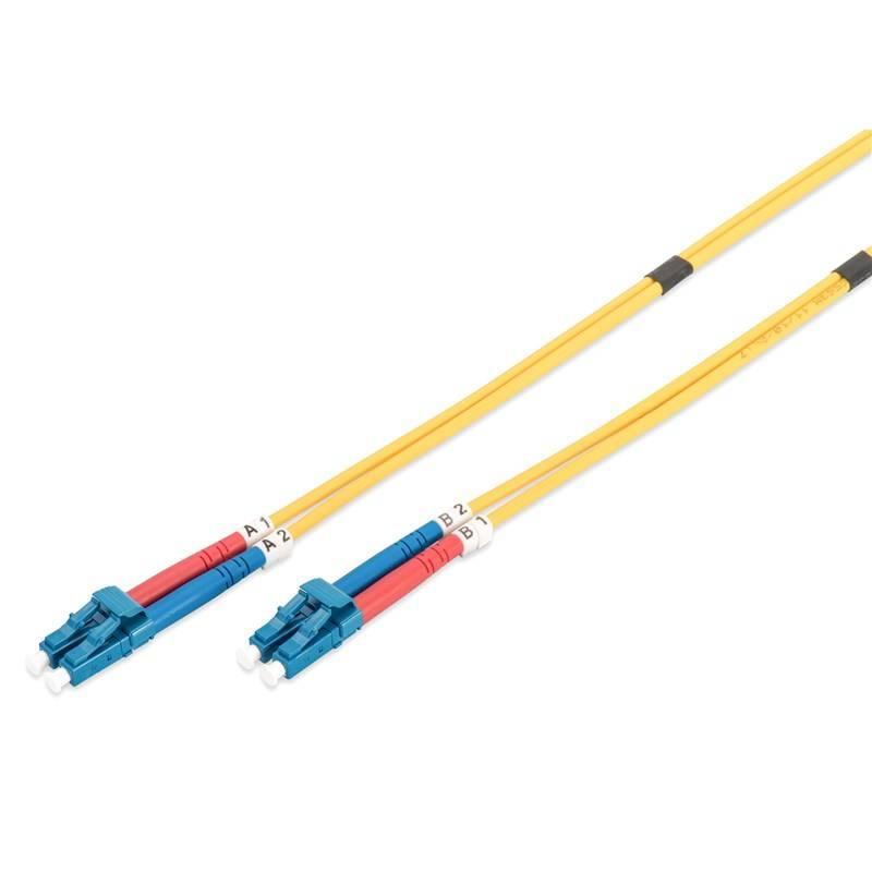 Kabel Digitus Optic Patch, LC LC, Singlemode, OS1, 09 125 µ, 3m žlutý