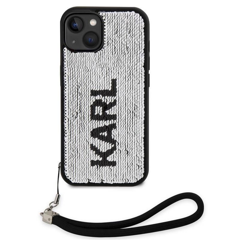 Kryt na mobil Karl Lagerfeld Sequins Reversible na Apple iPhone 13 černý stříbrný