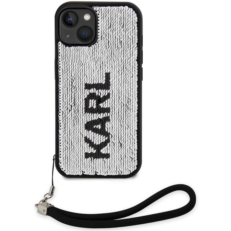Kryt na mobil Karl Lagerfeld Sequins Reversible na Apple iPhone 14 černý stříbrný, Kryt, na, mobil, Karl, Lagerfeld, Sequins, Reversible, na, Apple, iPhone, 14, černý, stříbrný