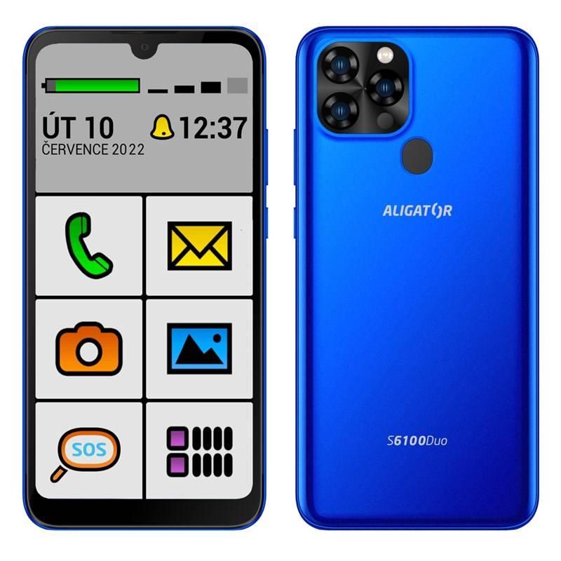 Mobilní telefon Aligator S6100 Senior modrý