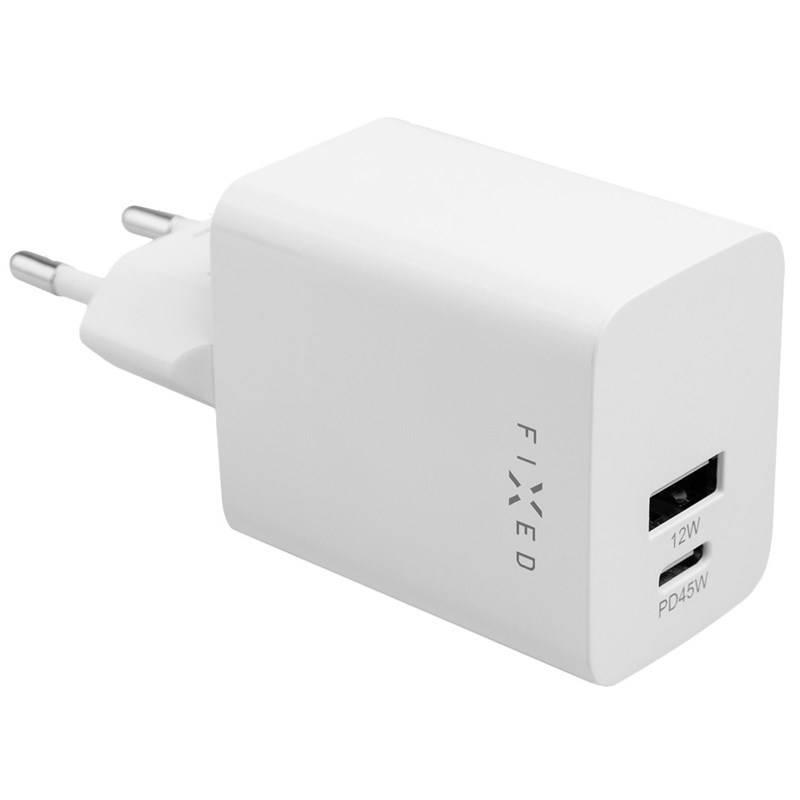 Nabíječka do sítě FIXED Mini, USB-C PD USB, 45W bílá