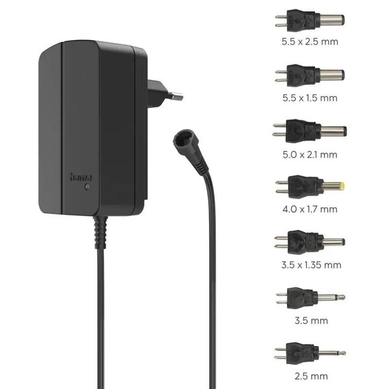 Napájecí adaptér Hama univerzální 9-24 V, 24 W, nastavitelný, 7 konektorů, Napájecí, adaptér, Hama, univerzální, 9-24, V, 24, W, nastavitelný, 7, konektorů