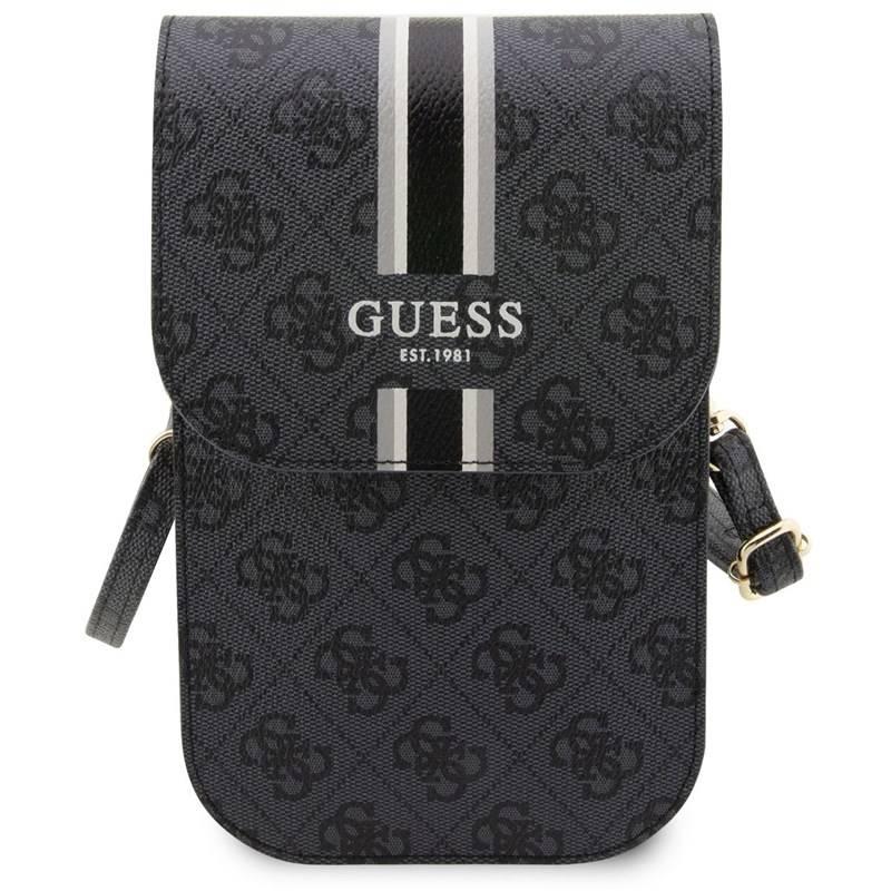 Pouzdro na mobil Guess PU 4G Printed Stripes Phone Bag černé