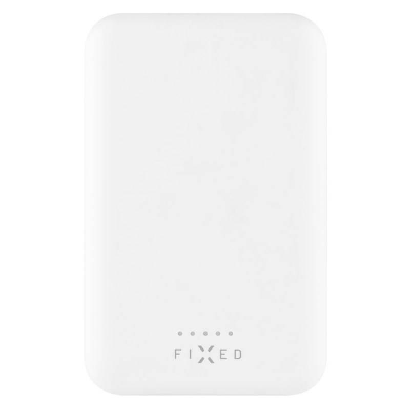 Powerbank FIXED MagZen s bezdrátovým nabíjením a podporou Magsafe, 6 000 mAh bílá, Powerbank, FIXED, MagZen, s, bezdrátovým, nabíjením, a, podporou, Magsafe, 6, 000, mAh, bílá