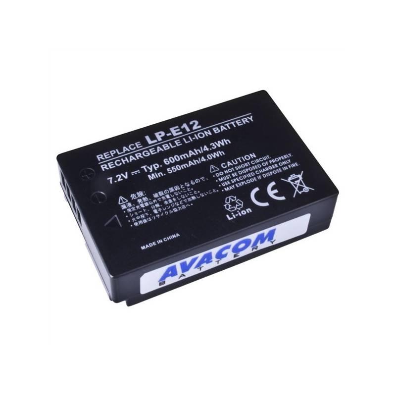 Baterie Avacom Canon LP-E12 Li-Ion 7,4V 600mAh, Baterie, Avacom, Canon, LP-E12, Li-Ion, 7,4V, 600mAh