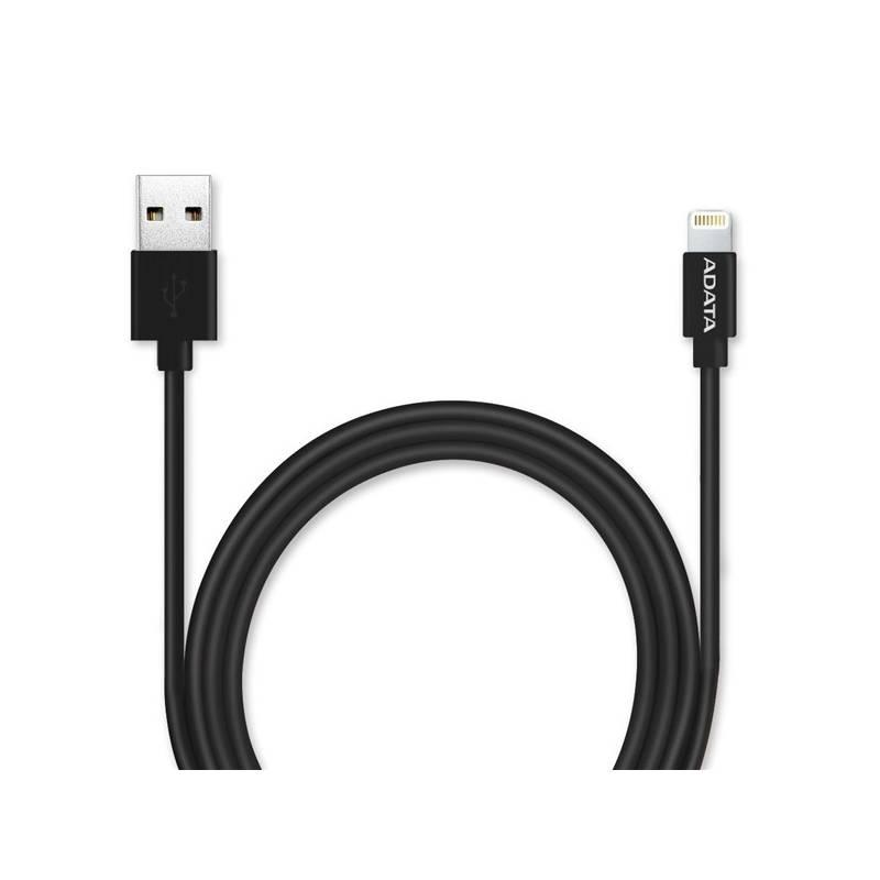 Kabel ADATA Sync & Charge USB Lightning, 1m, MFi černý, Kabel, ADATA, Sync, &, Charge, USB, Lightning, 1m, MFi, černý