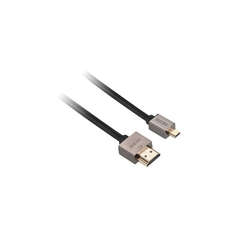 Kabel GoGEN HDMI HDMI micro, 1,5m, v1.4, pozlacený, High speed, s ethernetem černý