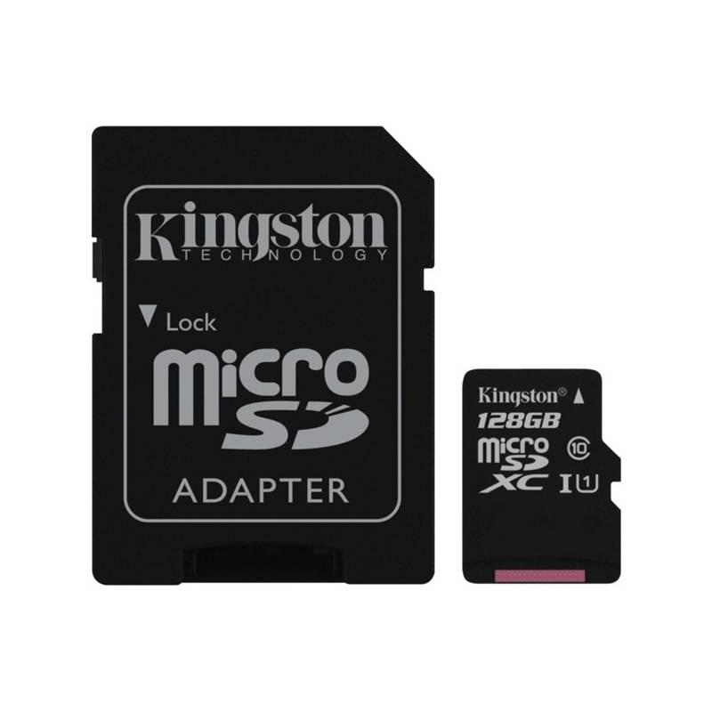 Paměťová karta Kingston MicroSDXC 128GB UHS-I U1 adapter