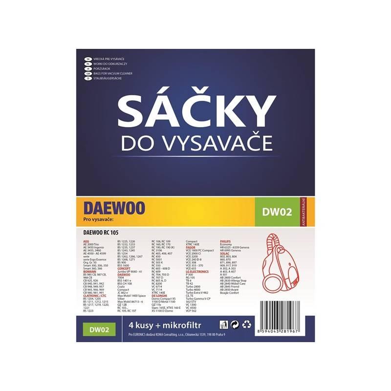 Sáčky do vysavače Koma DW02, Sáčky, do, vysavače, Koma, DW02