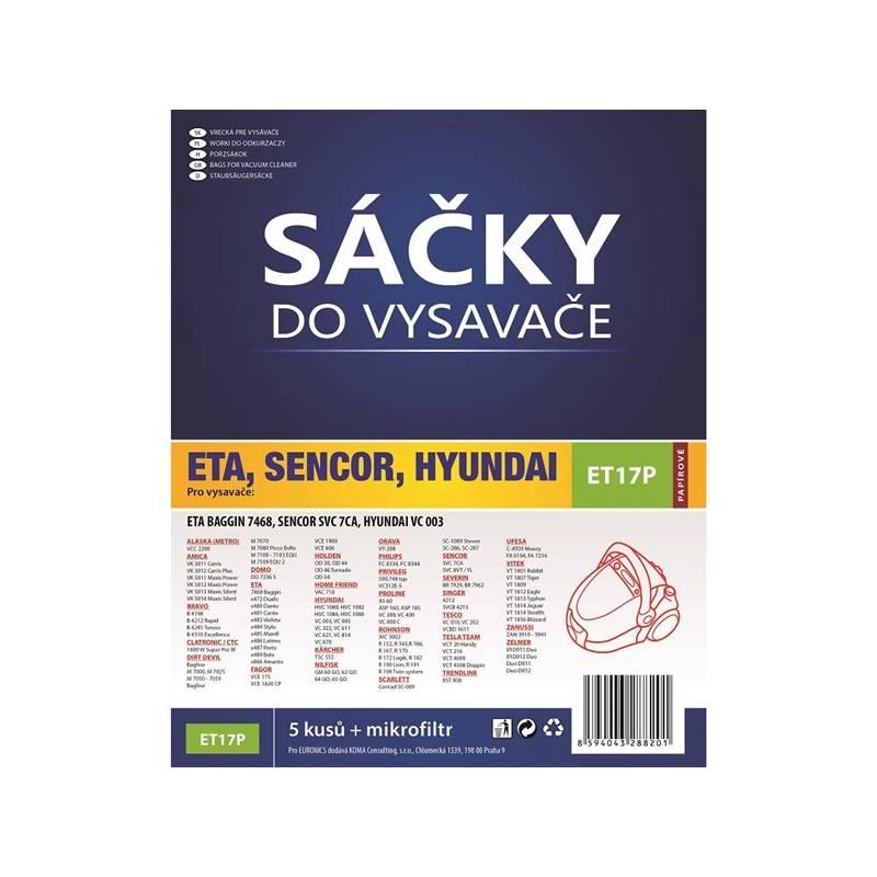 Sáčky do vysavače Koma ET17P, Sáčky, do, vysavače, Koma, ET17P