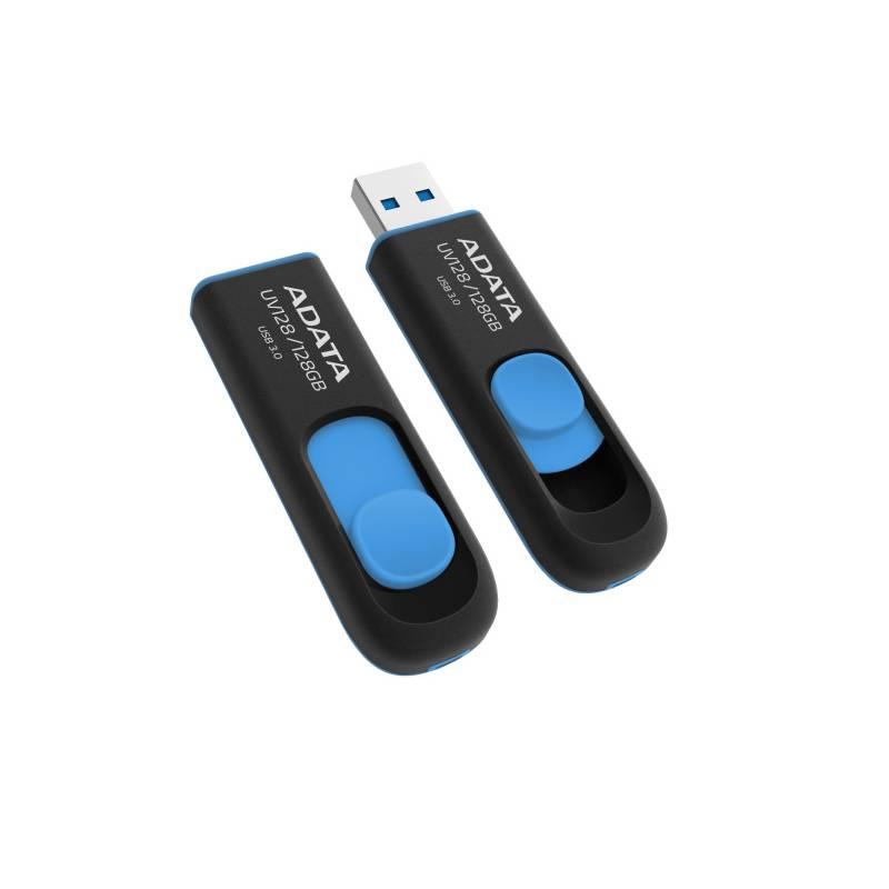 USB Flash ADATA UV128 128GB černý modrý, USB, Flash, ADATA, UV128, 128GB, černý, modrý