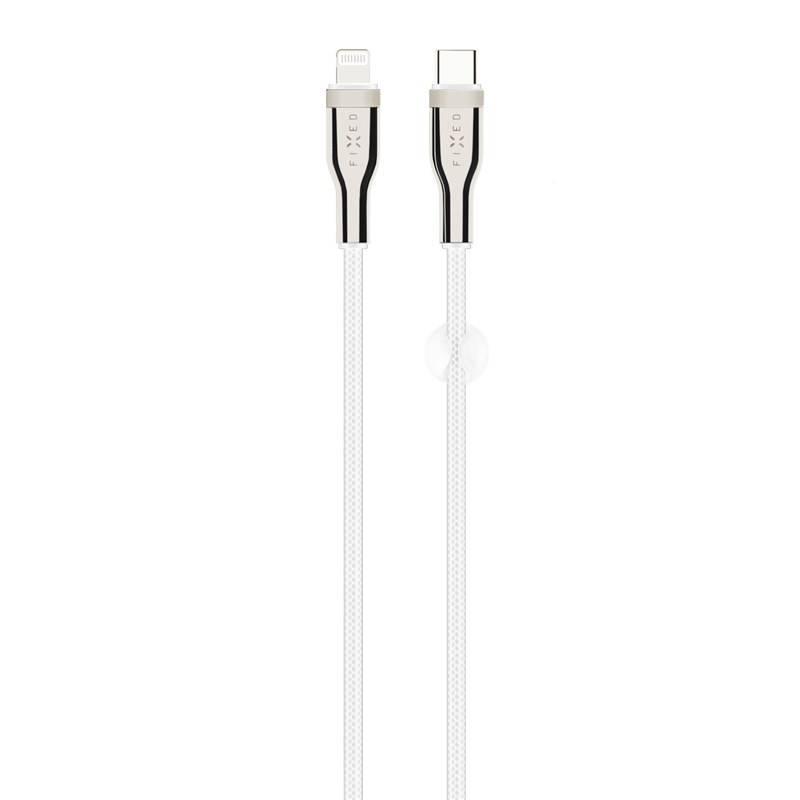 Kabel FIXED USB-C Lightning s podporou PD, MFI, 1,2m bílý