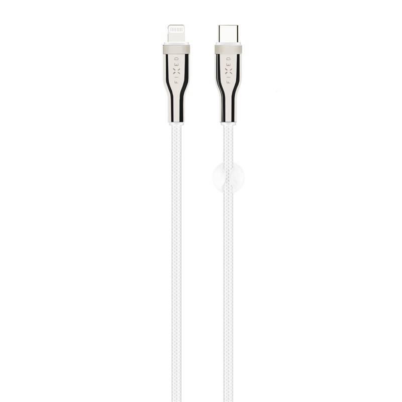 Kabel FIXED USB-C Lightning s podporou PD, MFI, 2m bílý