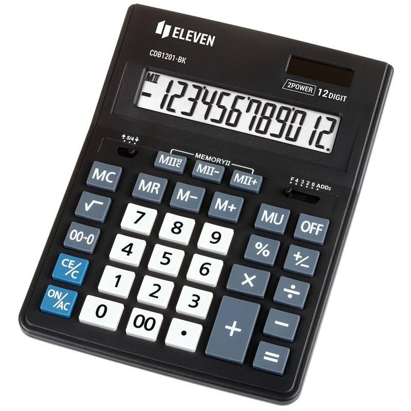 Kalkulačka Eleven CDB1201-BK, stolní, dvanáctimístná černá