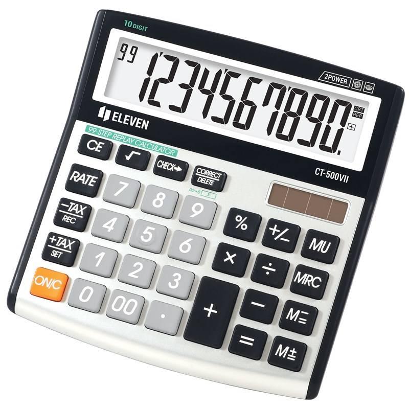 Kalkulačka Eleven CT500VII, stolní, desetimístná šedá